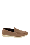 Cesare di Napoli Brown nubuck loafers for men - contrast sole. 100% nubuck. Insole: leather. Country of manufacture: Italy. Care: specialized cleaning - photo 1