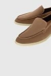 Cesare di Napoli Brown nubuck loafers for men - contrast sole. 100% nubuck. Insole: leather. Country of manufacture: Italy. Care: specialized cleaning - photo 5