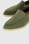 Cesare di Napoli Green nubuck loafers for men - contrast sole. 100% nubuck. Insole: leather. Country of manufacture: Italy. Care: specialized cleaning - photo 5