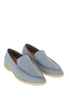 Cesare di Napoli Gray men's nubuck loafers - contrast sole. 100% nubuck. Insole: leather. Country of manufacture: Italy. Care: specialized cleaning - photo 3