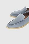 Cesare di Napoli Gray men's nubuck loafers - contrast sole. 100% nubuck. Insole: leather. Country of manufacture: Italy. Care: specialized cleaning - photo 5