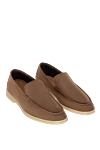 Cesare di Napoli Brown nubuck loafers for men - contrast sole. 100% nubuck. Insole: leather. Country of manufacture: Italy. Care: specialized cleaning - photo 3