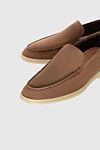 Cesare di Napoli Brown nubuck loafers for men - contrast sole. 100% nubuck. Insole: leather. Country of manufacture: Italy. Care: specialized cleaning - photo 5