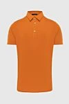 Loro Piana Orange cotton polo for men - 100% cotton. Buttons. Country of manufacture: Italy. Care: specialized cleaning - photo 1