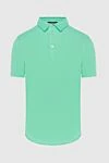 Loro Piana Green cotton polo for men - 100% cotton. Buttons. Country of manufacture: Italy. Care: specialized cleaning - photo 1