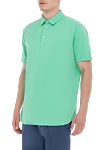 Loro Piana Green cotton polo for men - 100% cotton. Buttons. Country of manufacture: Italy. Care: specialized cleaning - photo 3