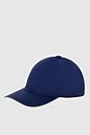 Loro Piana Cap made of polyester blue for men - Contrasting logo embroidery. 100% polyester. Country of manufacture: Italy. Care: specialized cleaning - photo 3