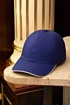 Loro Piana Cap made of polyester blue for men - Contrasting logo embroidery. 100% polyester. Country of manufacture: Italy. Care: specialized cleaning - photo 5