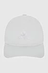 Loro Piana White polyester cap for men - Contrasting logo embroidery. 100% polyester. Country of manufacture: Italy. Care: specialized cleaning - photo 1