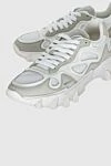 Balmain White leather sneakers for men - logo embroidery, logo embossing. Interior decoration: textile. 100% genuine leather. lacing. Sole Height:5cm. Outsole: rubber. Insole: leather. Country of manufacture: Italy. Care: specialized cleaning - photo 5