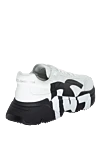 White leather sneakers for men Dolce & Gabbana - Tongue with logo. Upper made of cracked calf leather, Flat laces. Outer: material composition: 100% calf leather. Insole: leather with a company label. Country of manufacture: Italy. Care: specialized cleaning - photo 4