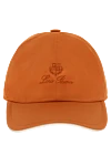 Loro Piana Orange polyamide cap for men - Contrasting logo embroidery. 100% polyamide. Country of manufacture: Italy. Care: specialized cleaning - photo 1