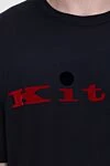 Kiton Трикотажна футболка чорного кольору із фірмовим логотипом - вишивка логотипу. 100% бавовна. Країна виробник: Італія. Догляд: спеціалізоване чищення - фото 5