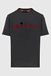 Kiton Темно-серая хлопковая футболка с фирменным логотипом на груди - вышивка логотипа. 100% хлопок. Страна производитель: Италия. Уход: специализированная чистка - фото 1