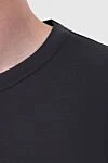 Темно-серая хлопковая футболка с фирменным логотипом на груди Kiton - вышивка логотипа. 100% хлопок. Страна производитель: Италия. Уход: специализированная чистка - фото 6