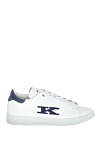 Kiton White leather sneakers for men - Logo. 100% leather. laces. height 2 cm. Country of manufacture: Italy. Care: specialized cleaning - photo 1