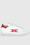 Kiton White leather sneakers for men - Logo. 100% leather. laces. height 2 cm. Country of manufacture: Italy. Care: specialized cleaning - photo 1