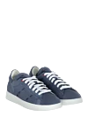 Kiton Gray nubuck sneakers for men - decorative stitching. 100% nubuck. laces. Country of manufacture: Italy. Care: specialized cleaning - photo 3