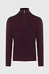 Stefano Ricci Тройер із кашеміру та шовку бордового кольору з коміром стійкою - 70% кашемір, 30% шовк. Блискавка. Країна виробник: Італія. Догляд: спеціалізоване чищення - фото 1