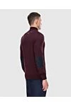 Тройер із кашеміру та шовку бордового кольору з коміром стійкою Stefano Ricci - 70% кашемір, 30% шовк. Блискавка. Країна виробник: Італія. Догляд: спеціалізоване чищення - фото 4