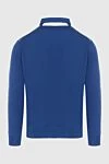 Stefano Ricci Long sleeve polo shirt made of silk and cotton blue for men - Long sleeve. 55% silk, 45% cotton. Buttons. Country of manufacture: Italy. Care: specialized cleaning - photo 7