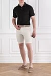 White cotton shorts for men PT01 (Pantaloni Torino) - 100% cotton. Closure type: Zipper, buttons. Four pockets. Country of manufacture: Italy. Care: specialized cleaning - photo 2
