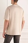 Beige cotton T-shirt for men Limitato - print. 100% cotton. Country of manufacture: Italy. Care: specialized cleaning - photo 4