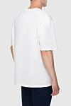 White cotton T-shirt for men Limitato - print. 100% cotton. Country of manufacture: Italy. Care: specialized cleaning - photo 4