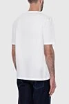 White cotton T-shirt for men Limitato - print. 100% cotton. Country of manufacture: Italy. Care: specialized cleaning - photo 4