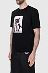 Limitato Black cotton T-shirt for men - print. 100% cotton. Country of manufacture: Italy. Care: specialized cleaning - photo 3