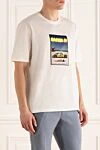 Limitato White cotton T-shirt for men - print. 100% cotton. Country of manufacture: Italy. Care: specialized cleaning - photo 3