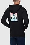 Hoodie for men made of cotton and elastane black Limitato - Pattern print. Hood. 95% cotton, 5% elastane. Closure: Drawstring. Country of manufacture: Italy. Care: specialized cleaning - photo 4