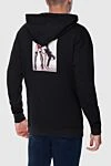 Men's hoodie made of cotton and elastane, black Limitato - Pattern print. Hood. 100% cotton. Closure: Drawstring. Country of manufacture: Italy. Care: specialized cleaning - photo 4