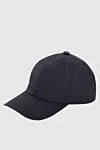 Kiton Blue cotton and polyamide cap for men - Contrasting logo embroidery. 64% cotton, 36% polyamide. Country of manufacture: Italy. Care: specialized cleaning - photo 3