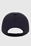 Blue cotton and polyamide cap for men Kiton - Contrasting logo embroidery. 64% cotton, 36% polyamide. Country of manufacture: Italy. Care: specialized cleaning - photo 4