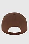 Brown cotton and polyamide cap for men Kiton - Contrasting logo embroidery. 64% cotton, 36% polyamide. Country of manufacture: Italy. Care: specialized cleaning - photo 4