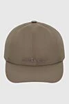 Kiton Cap made of cotton and polyamide green for men - Contrasting logo embroidery. 64% cotton, 36% polyamide. Country of manufacture: Italy. Care: specialized cleaning - photo 1