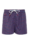 Kiton Blue polyester beach shorts for men - 100% polyester (PL). Country of manufacture: Italy. Care: specialized cleaning - photo 1