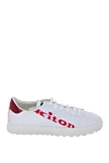 Kiton White men's textile sneakers - Logo. 100% textile. laces. Country of manufacture: Italy. Care: specialized cleaning - photo 1