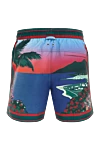 Swimming shorts for men blue with a beach pattern Derek Rose - original pattern. 100% polyester. drawstring. Country of manufacture: Italy. Care: specialized cleaning - photo 6