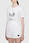 Isabel Marant Women's linen white long t-shirt - logo print. 100% linen. Country of manufacture: Italy. Care: specialized cleaning - photo 3