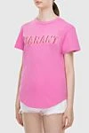 Isabel Marant Pink cotton T-shirt for women - logo print. 100% cotton. Country of manufacture: Italy. Care: specialized cleaning - photo 3