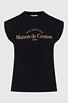 Valentino Black cotton T-shirt for women - logo print. 100% cotton. Country of manufacture: Italy. Care: specialized cleaning - photo 1