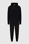 Dolce & Gabbana Men's cotton sports suit, black - Brand Logo Patch. Hood. 100% cotton. Closure: Drawstring, zipper. Four side pockets. Country of manufacture: Italy. Care: specialized cleaning - photo 1