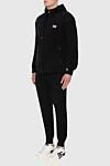 Dolce & Gabbana Men's cotton sports suit, black - Brand Logo Patch. Hood. 100% cotton. Closure: Drawstring, zipper. Four side pockets. Country of manufacture: Italy. Care: specialized cleaning - photo 3