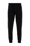 Dolce & Gabbana Men's sports trousers made of cotton and polyamide, black - 70% cotton, 30% polyamide. Closure: Elastic waistband with drawstring. Two side pockets, two back patch pockets. Country of manufacture: Italy. Care: specialized cleaning - photo 1