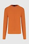 Loro Piana Orange cotton and silk jumper for men - 70% cotton, 30% silk. Country of manufacture: Italy. Care: specialized cleaning - photo 1