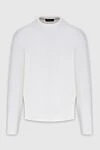 Loro Piana White cotton and silk jumper for men - 70% cotton, 30% silk. Country of manufacture: Italy. Care: specialized cleaning - photo 1