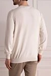 White cotton and silk jumper for men Loro Piana - 70% cotton, 30% silk. Country of manufacture: Italy. Care: specialized cleaning - photo 4