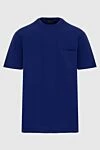 Loro Piana Blue cotton T-shirt for men - 100% cotton. Country of manufacture: Italy. Care: specialized cleaning - photo 1